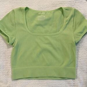 Wild Fable Light Green Ribbed Bodysuit